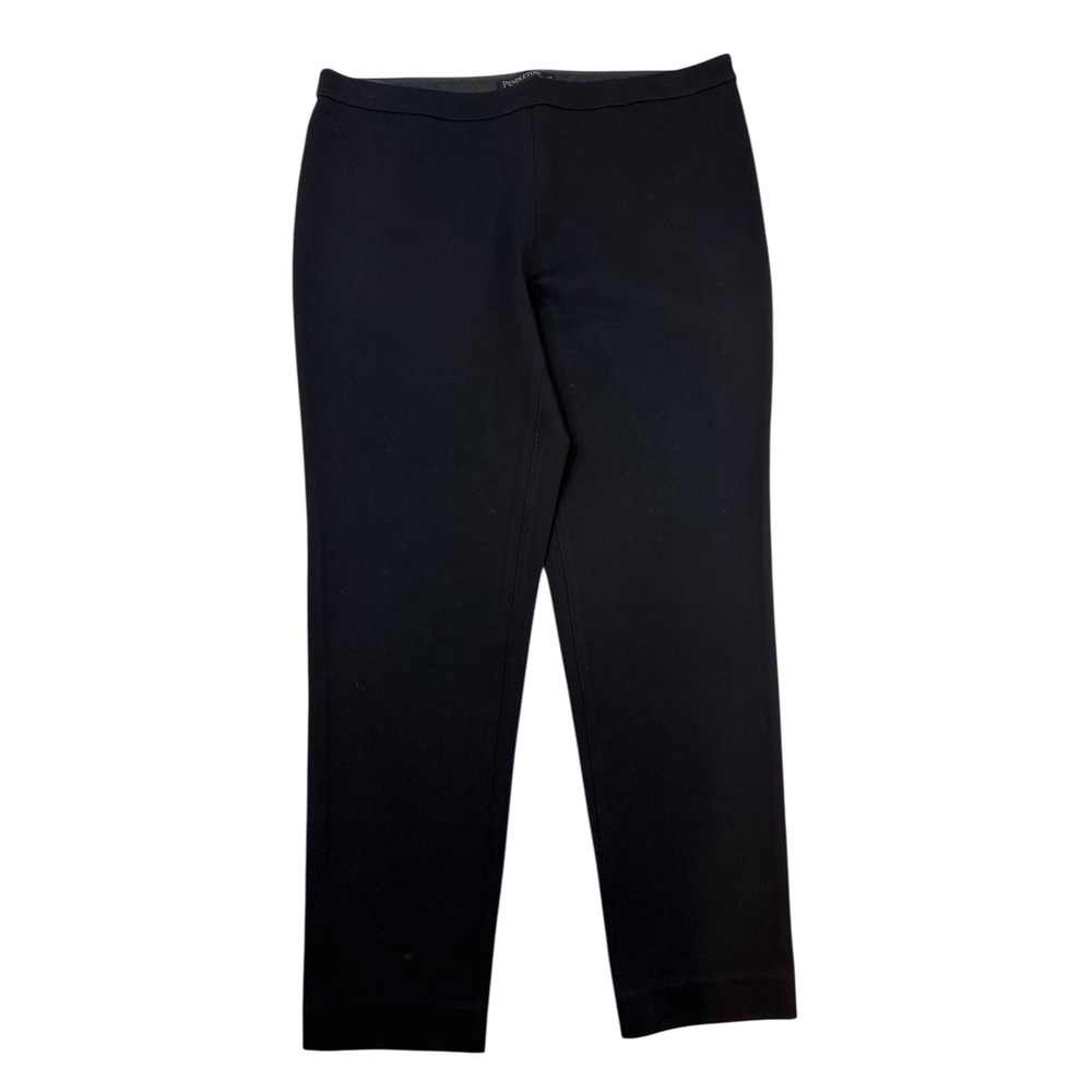 Pendleton Black Straight Leg Dress Pants‎ Women Size 14 Rayon Nylon Spandex